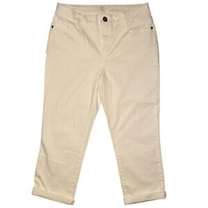 White Cuffed Capri Pants - St. John's Bay -  Size 6